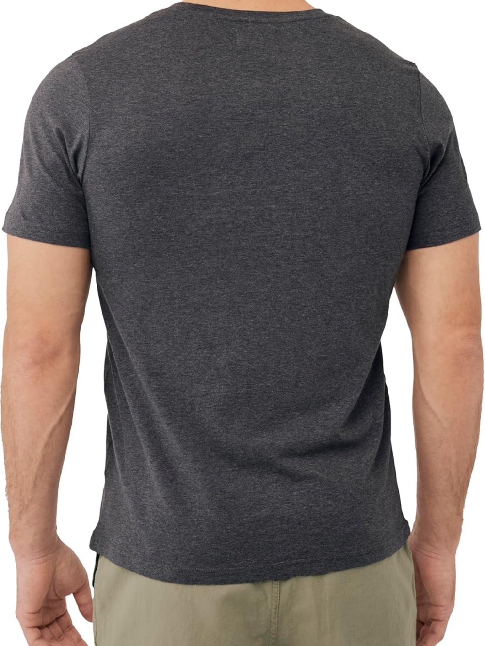 Men's Pact Charcoal Crew Neck Organic Cotton T-Shirt - Picture 2 of 2